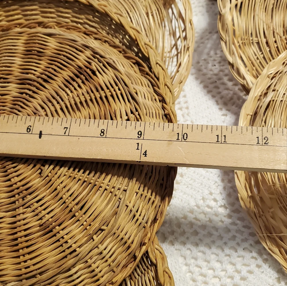 (10 ) vtg wicker woven baskets Boho Cottagecore Farmhouse wall decor bundle